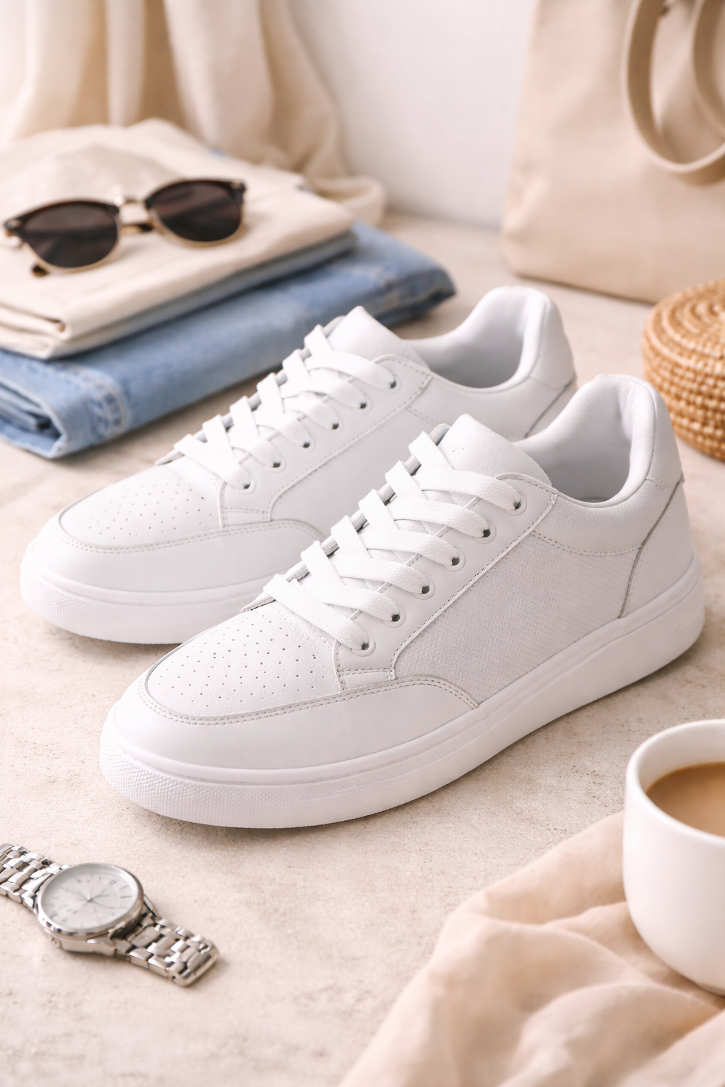 Men’s Lightweight White Sneakers