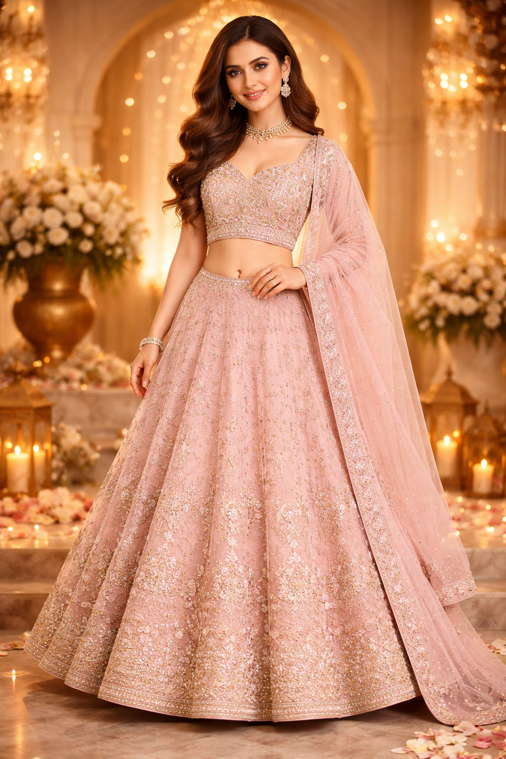 Festive Embroidered Lehenga Set